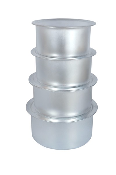 طقم قدور بحلق و غطاء تبسي سادة