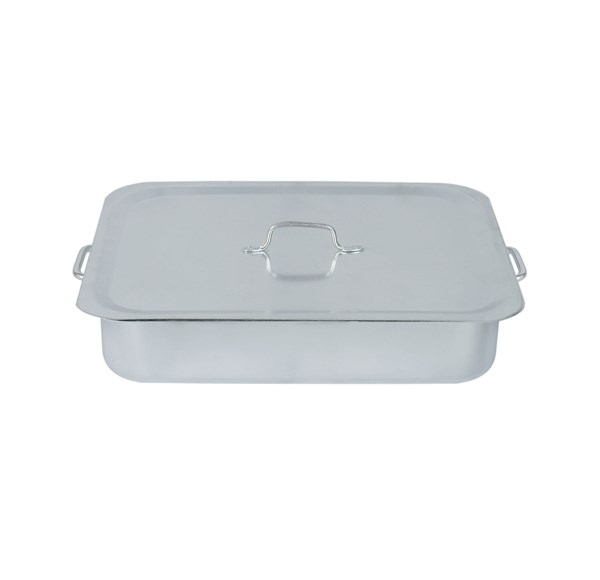 صواني مستطيل طقم 4 قطع بغطاء